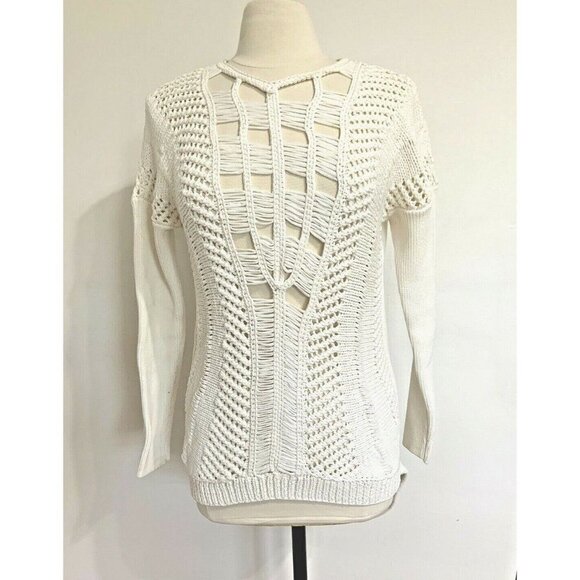 Sass & Bide Australia Size Small Mojo Kiko Knit Top White Designer GORGEOUS - Picture 1 of 7